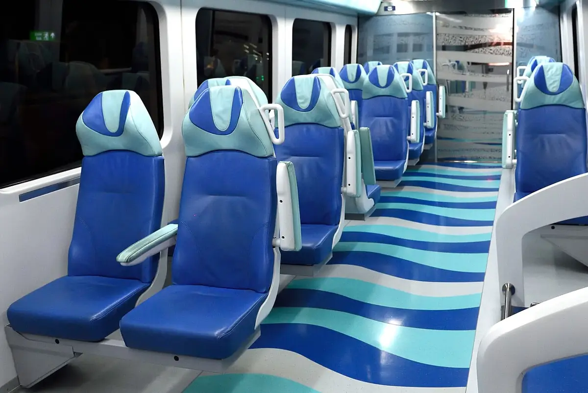 Gold Class cabin on a Dubai Metro train